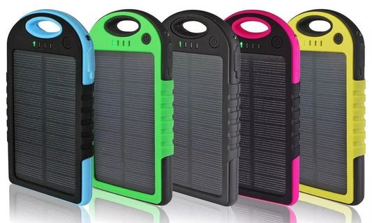 ,5000 mAh Water-Resistant Solar Smartphone Charger , power bank